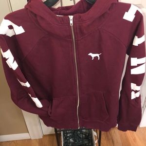 Pink, maroon sporty sweatshirt